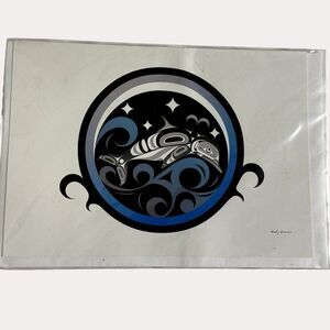 Andy Everson Wave Dancer Dolphin 2005 Art Print 6 x 9 Approx bv